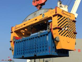 Containerised Bulk Handling, Rotainer, Container Rotation Systems, Ram Revolver, Ramspreaders, ISG Pit to Ship